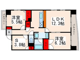 セブン・ナルケマンションの物件間取画像